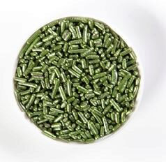 *FF*1057438 VERMICELLE METALLIQUE VERT EN SUCRE 500G***S/CD***
