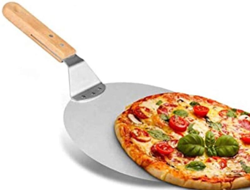 PATISSE PIZZA SHOVEL STAINLESS STEEL 26CM WOODEN HANDLE SHORT- HOUSEHOLD