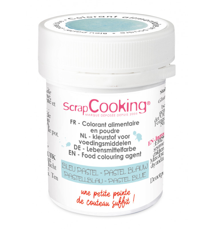 SCRAPCOOKING COLORANT ALIMENTAIRE HYDRO BLEU PASTEL 5GR