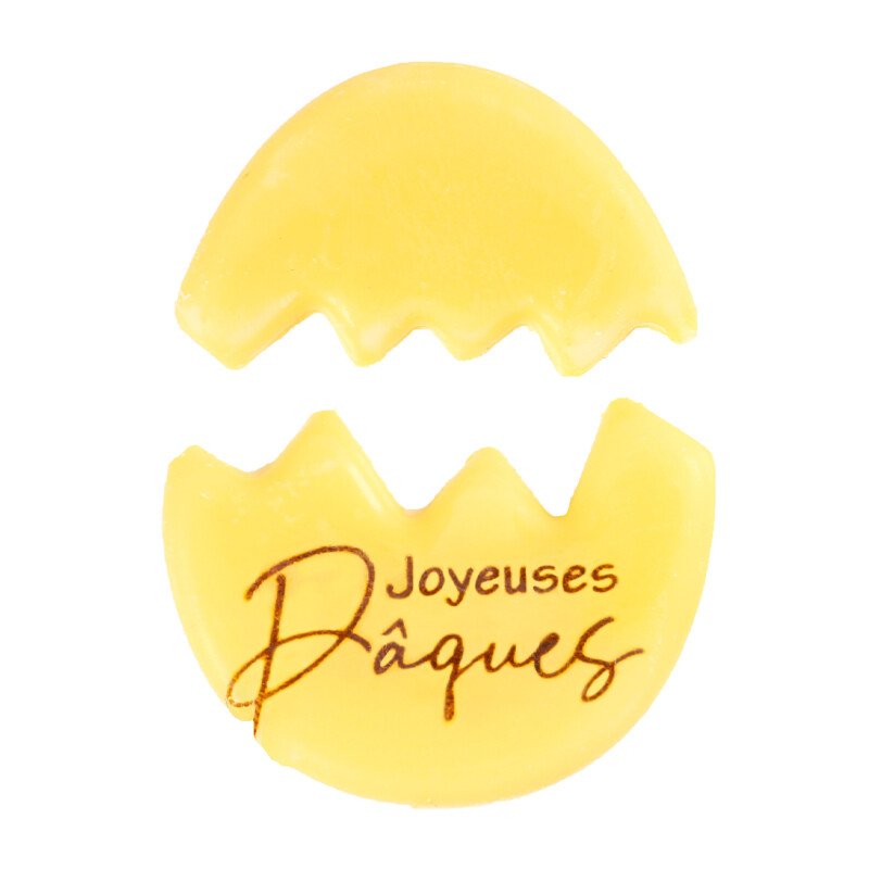 69215 GEBROKEN EI JOYEUSES PAQUES 3,2X2,4CM 100PCS ***OP/ORDER***