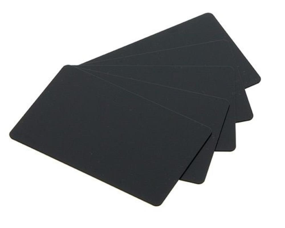 EDIKIO CARTES PVC NOIRES MATES - 0,76 MM -86X54MM 100 PCES POUR ACCES/FLEX/DUPLEX