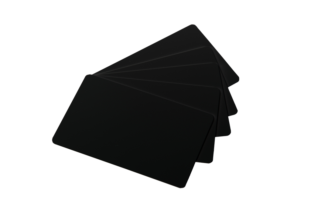 EDIKIO CARTES PVC NOIRES MATES - 0,76 MM -86X54MM 100 PCES POUR ACCES/FLEX/DUPLEX