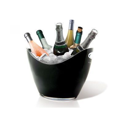 VIN BOUQUET SEAU A VIN 6 BOUTEILLES NOIR