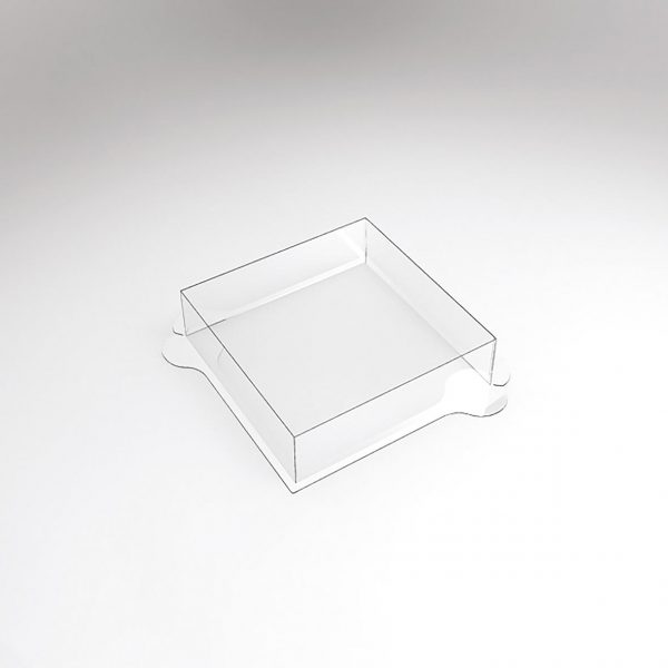 PCB Mallen Entremets Square plat afgerond pr 100 stuks 14x14 cm D4 cm 100pces ***s/cd***