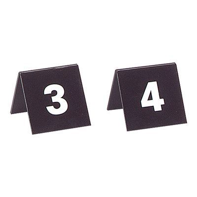 NUMERO DE TABLE  1 A 10 PLASTIQUE NOIR