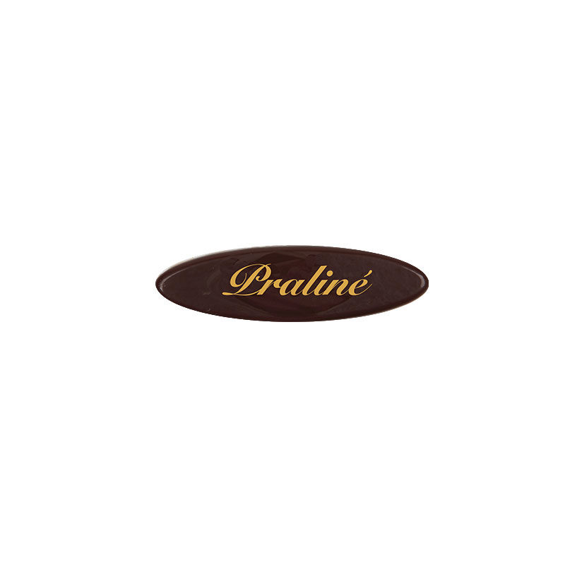 +2064025 PLAQUETTE PRALINÉ OVALE 45X13MM 300PCES