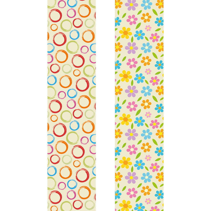1081702 RONDE GEKLEURDE TRANSFERVEL 40X30CM 12 STUKS ***OP BESTELLING***