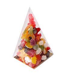 BOITE PVC 200MY PYRAMIDE TRANSPARENT 70X70X150MM COLIS DE 10 PCES