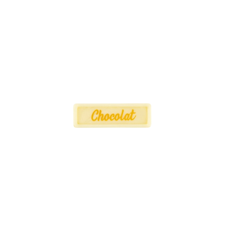 2002455 CHOCOLATE PLATE 3.8X1.2 CM 300PCS ***S/CDE***