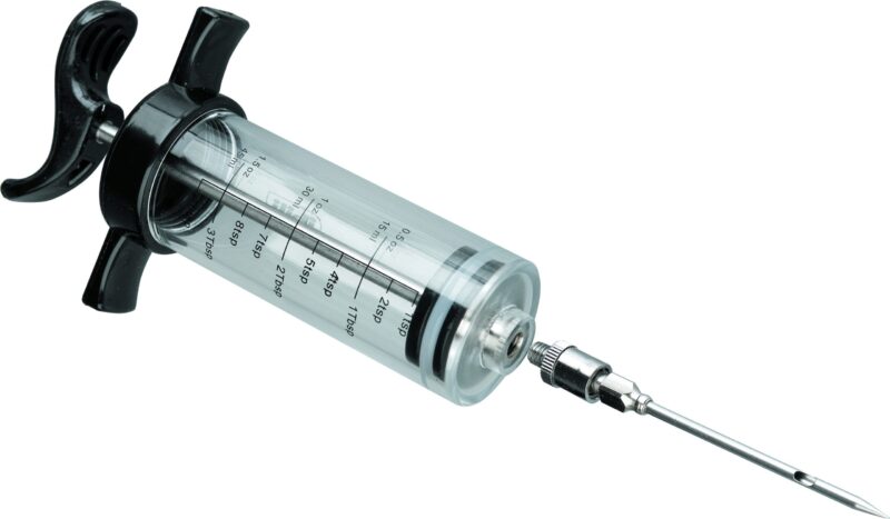 50ML SAUCE SYRINGE 7.5CM STAINLESS STEEL NEEDLE