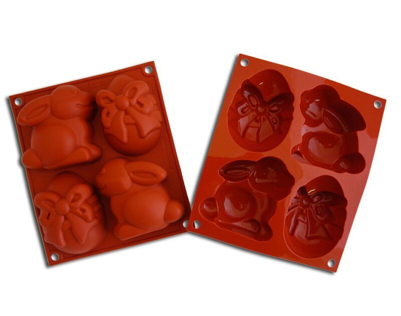 *FF* SILIKOMART HSF09 MOULE 4 FORMES HAPPY EASTER PAQUES ANTIADHÉSIF GN1/6 -50° À 250°