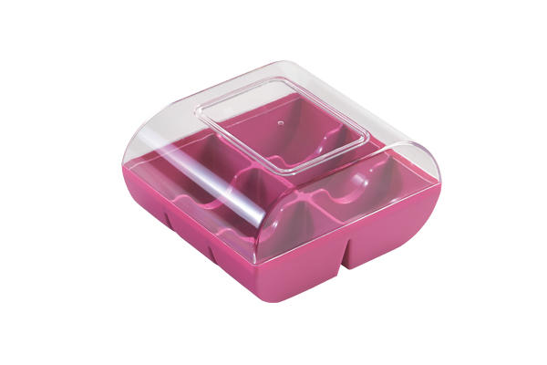 MACADO FUSCHIA DOOS VOOR 6 MACARONS  PAK VAN 10 STUKKEN