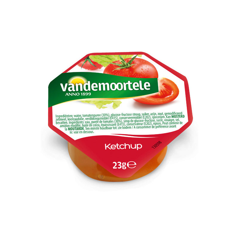 VANDEMOORTELE KETCHUP SAUCE PORTIONS 120 X 20ML ***ONLY BARCHON***