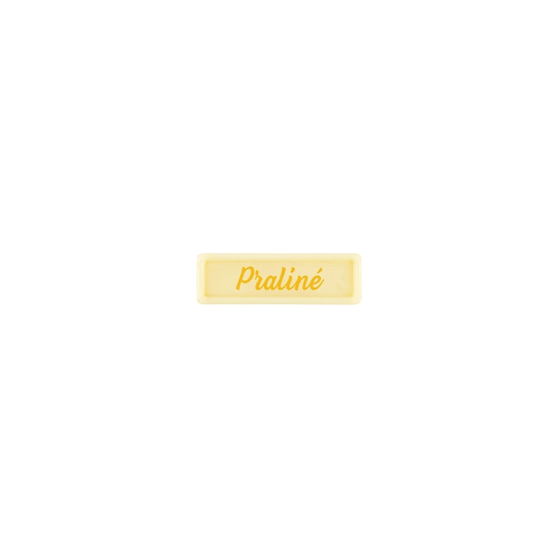 2002462 PLAQUETTE PRALINÉ 3,8X1,2 CM 300PCS ***S/CDE***