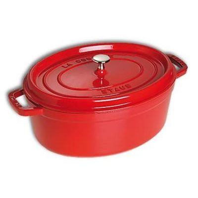 *FF*STAUB COCOTTE OVALE CERISE 31CM  5.50L