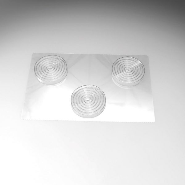 060221 PCB MOULES ENTREMETS SPIRALE POUR 48 PIÈCESØ 8 CM H. 1,5 CM 16PCES ***S/CD***