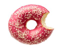 ❄️DAUPHINE 2104840 DONUT FUNFETTI GLACAGE FRAISE VERMICELLE BLANC 48 X 56GR