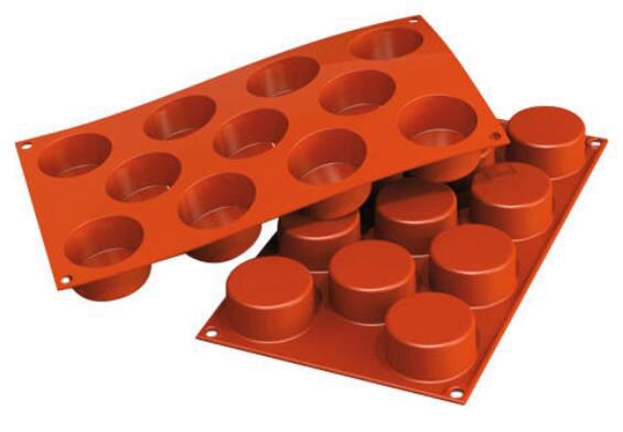 SILIKOMART SF204 MOLD 11 CYLINDERS Ø50 HT 27MM 55ML NON-STICK GN1/3 -50° TO 250°