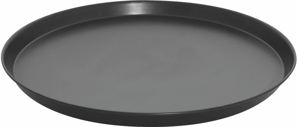 ROUND PLATE 32CM BLACK SHEET METAL PLAIN EDGE 2.5CM