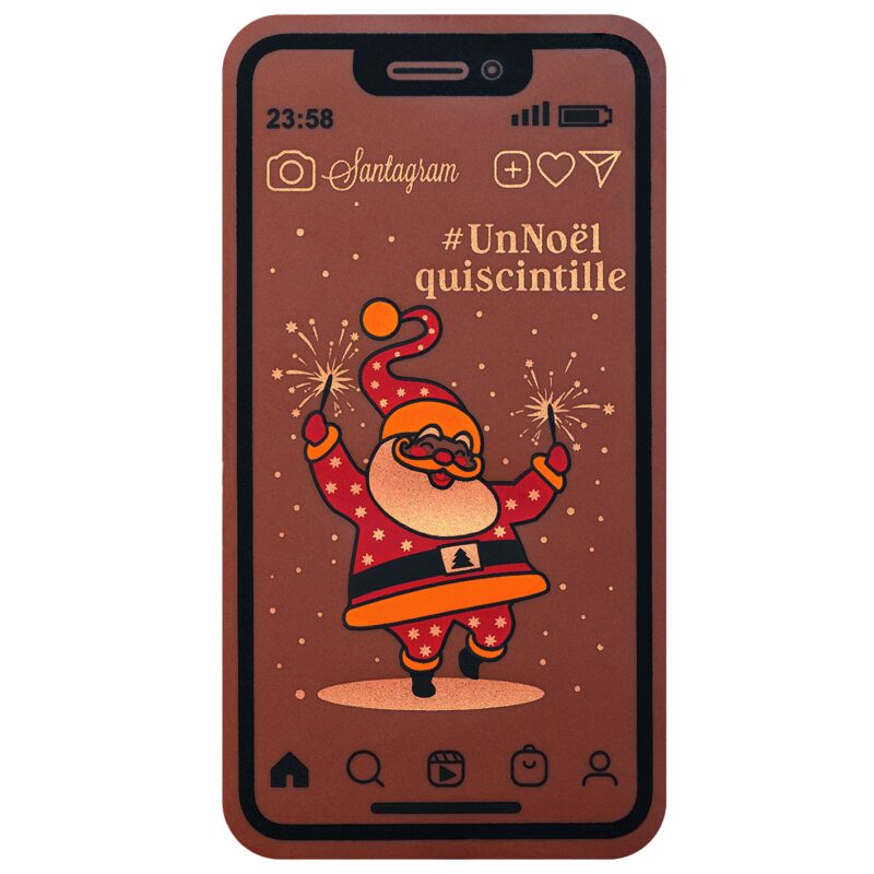 087173 PCB FEUILLES IMPRIMES UN NOËL QUI SCINTILLE POUR SMARTPHONE 11,6X6,1 CM 12PCES ***S/CDE***