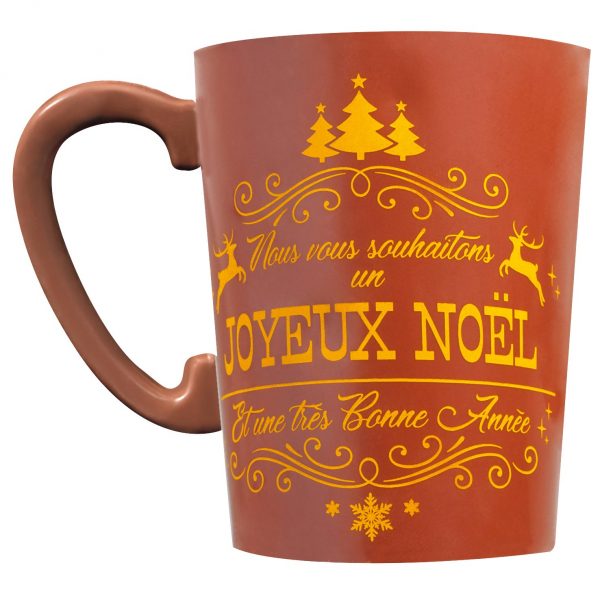 070446 PCB FEUILLES IMPRIMÉES JOYEUX NOËL POUR MUG 25,35X11 CM 10PCES ***S/CD***