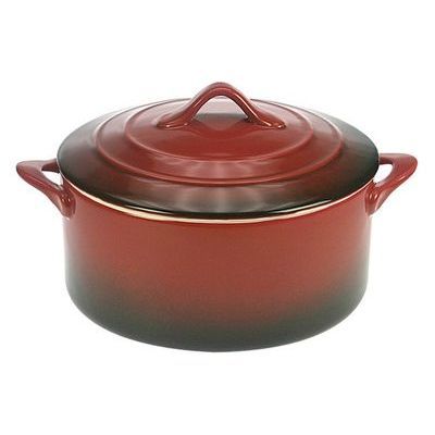 RONDE RODE TERRINE MET DEKSEL 10XH5CM
