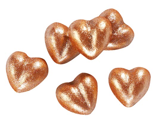008630 PCB COEURS CN SCINTILLANTS BRONZE 1,4X1,38CM 200 G