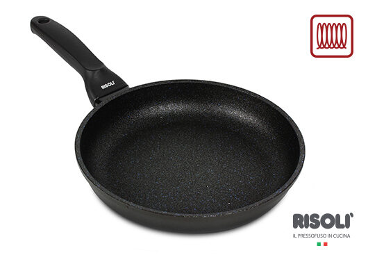 *FDS*RISOLI BLACK+ SAUTEUSE 24CM ANTI-ADH ELDIAMANT- TOUS FEUX