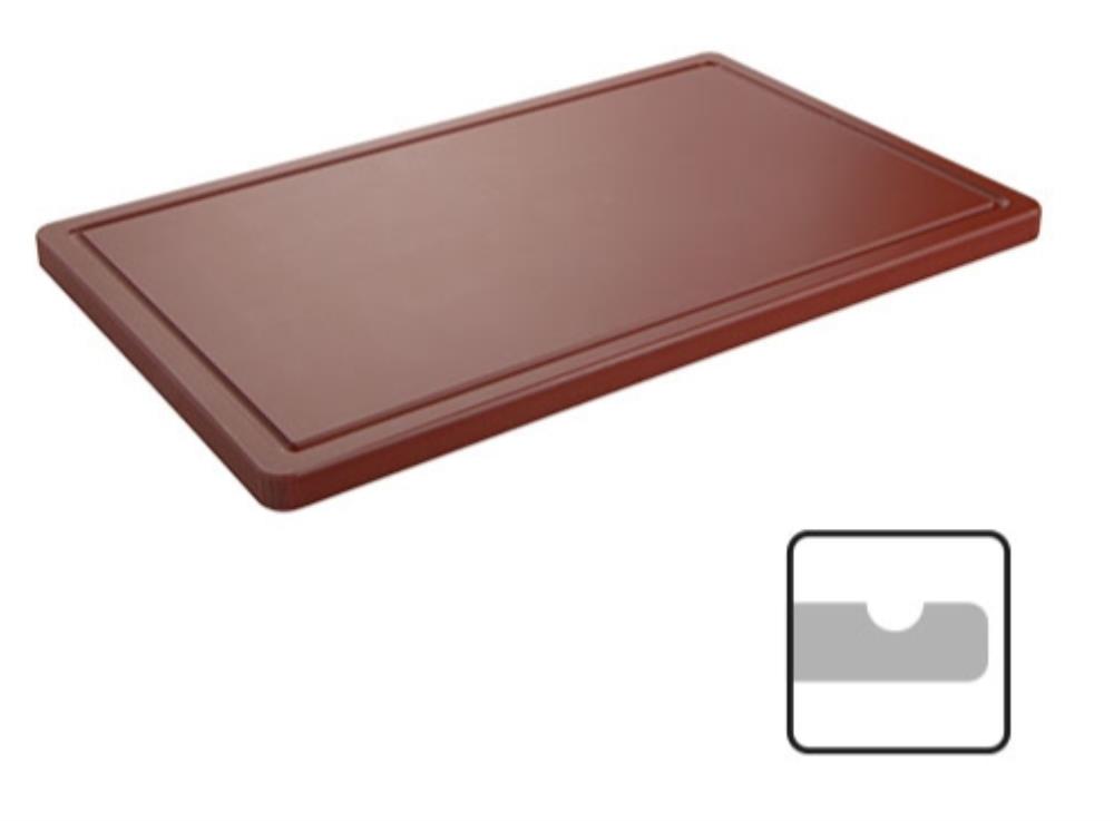 CATERCHEF BRUINE POLYPLAAT 40X25X2CM MET ROOSTER