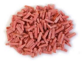 ❄️GEROOKTE KALKOENSPEK 5X5MM IQF 2KG HALAL ANDRÉ BAZIN DIEPVRIES