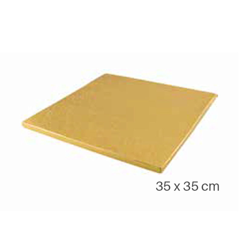 1030450 VIERKANTE PLAAT 35 X 35CM GOUD