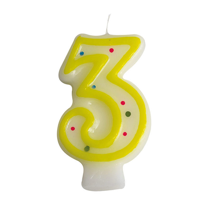 1023809 NUMBER CANDLES NR 3 ***S/CDE***