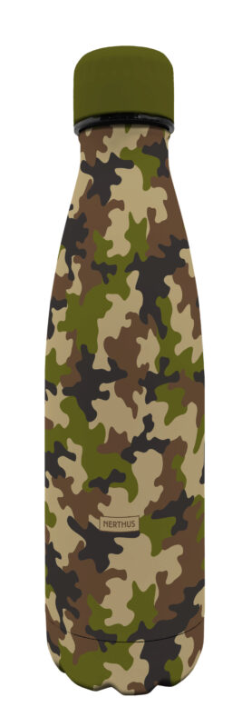 NERTHUS STAINLESS STEEL BOTTLE 500ML "CAMMO" DOUBLE WALL