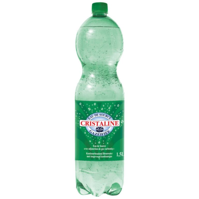 CRISTALINE  **SPARKLING**  SPRING WATER 6 X 1.5L