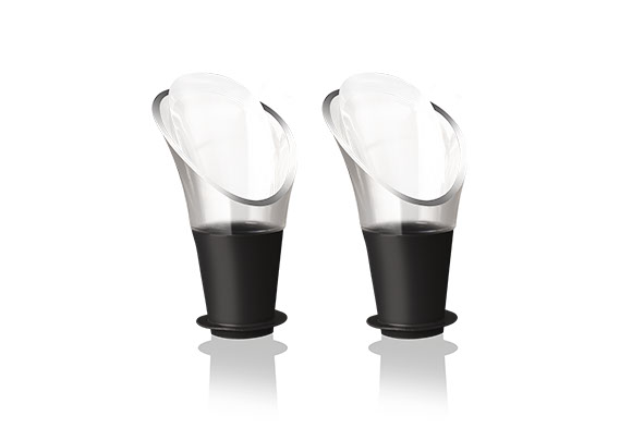 VACU-VIN 2 CRYSTAL ANTI-DRIP STOPPERS/POURERS