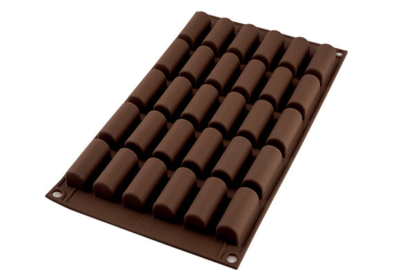 SILIKOMART SF129 VORM 30 MINI BLOKKEN 44X18 HT 20MM 14ML ANTI-AANBAK GN1/3 -50° TOT 250°