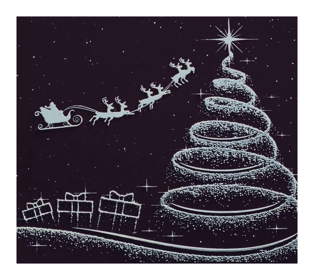 088023 PCB END CAPS CN WITH RELIEF CHRISTMAS NIGHT 8.5X7.5CM 72PCS ***S/CDE***