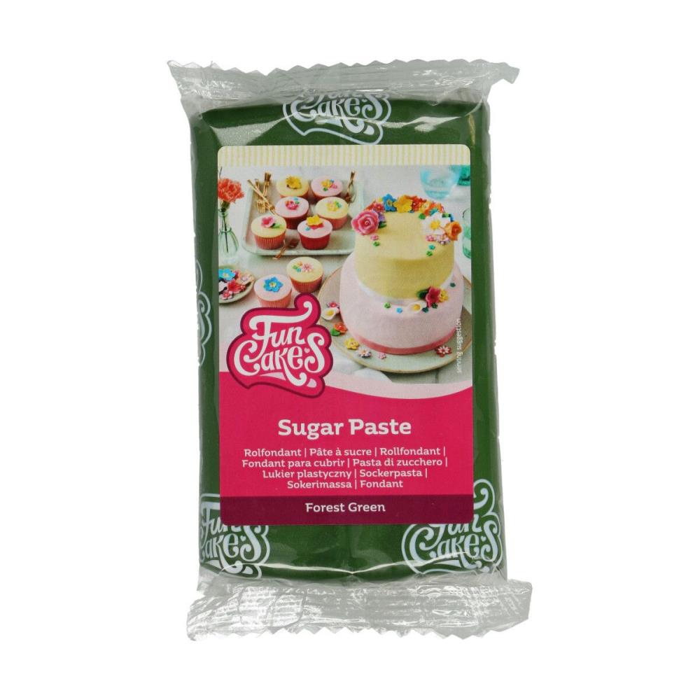 FUNCAKES DONKERGROENE SUIKERPASTA 250GR
