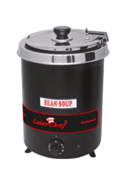 CATERCHEF BAIN MARIE "FOOD WARMER" STRAIGHT 5.7L BLACK DIAM 35.2CM-300W
