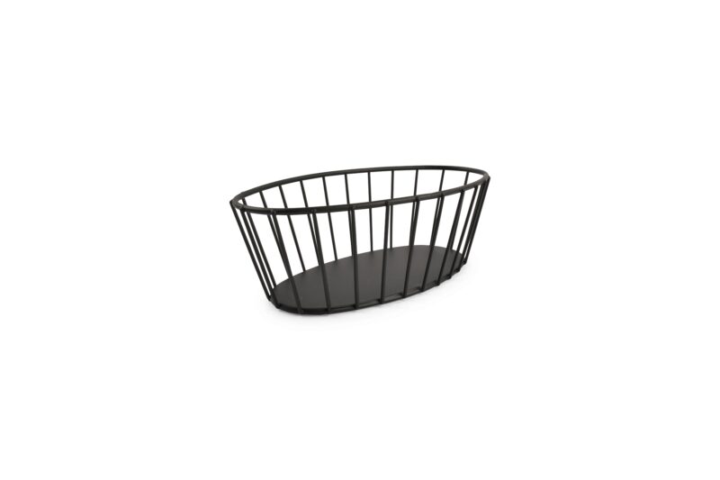 *FDS*BONBISTRO CORBEILLE PAIN METAL NOIR 21X11XH7CM - 753076