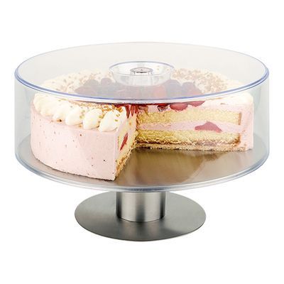 PLATEAU TOURNANT A TARTE EN INOX 31XH9CMCLOCHE VENDUE SEPAREMENT REF 130184