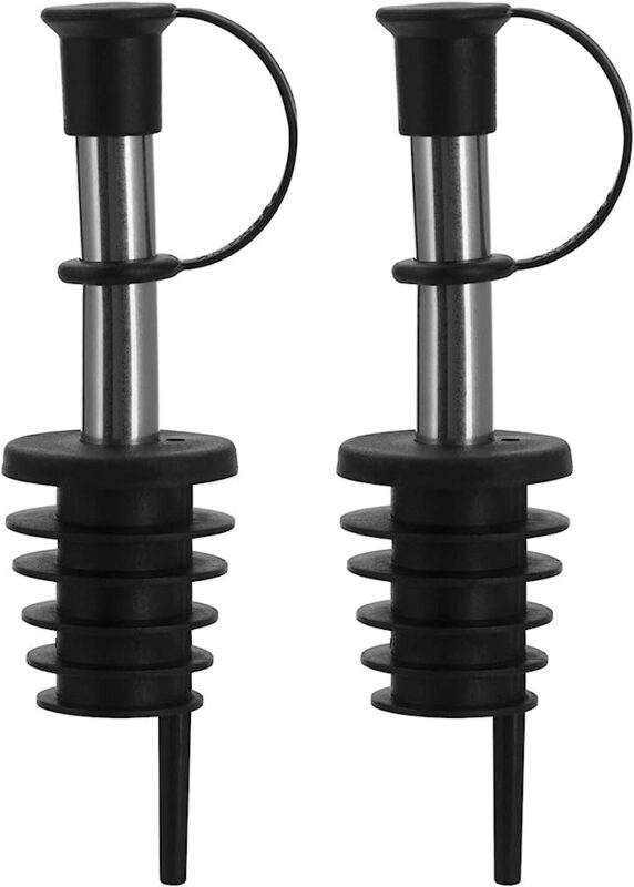 SET OF 2 STAINLESS STEEL POURING STOPPERS