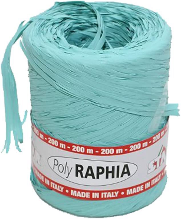 POLY RAFFIA 15MM X 200M WATER GREEN R34