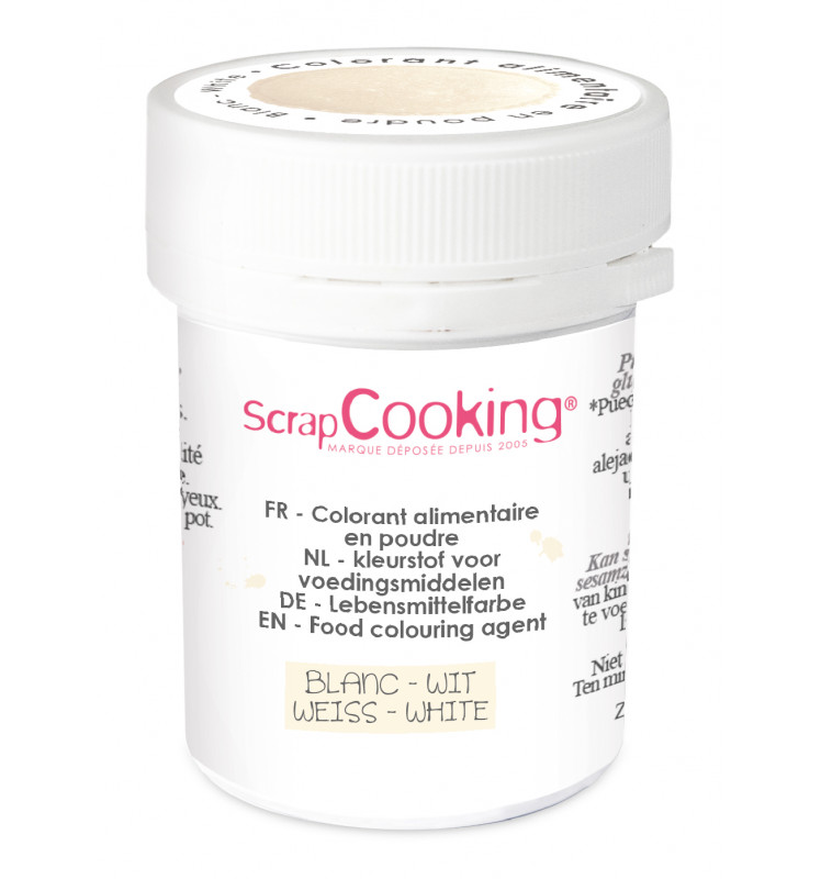 SCRAPCOOKING COLORANT ALIMENTAIRE HYDRO BLANC 5GR