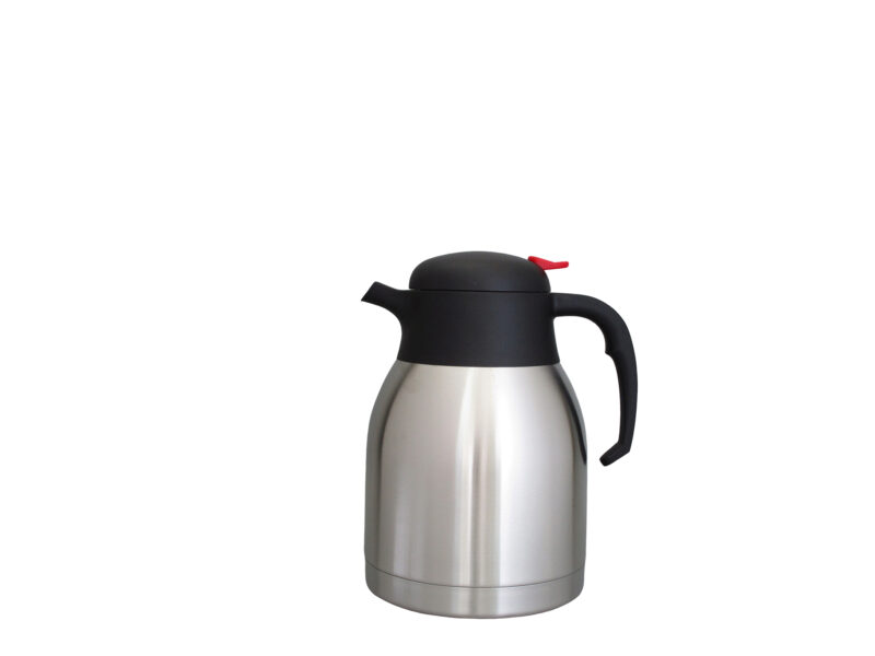 THERMOS ONBREEKBARE ROESTVRIJSTALEN KAN 1,5 L MET SCHENKKAP MET RATEL - SILVER LINE PRO