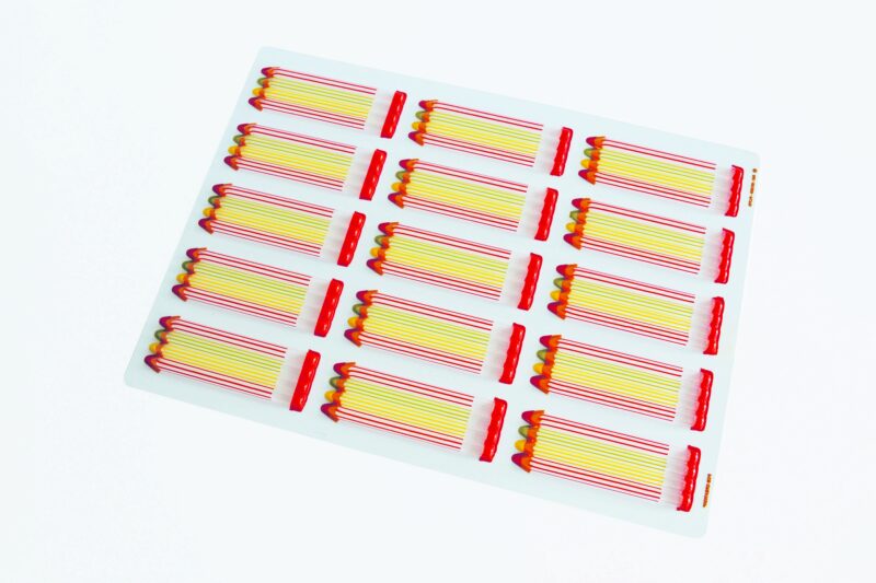 061233 PCB BLISTERS PETITE TABLETTE CRAYON SOIT 30 EMPREINTES 12X4 CM 2PCES ***S/CD***