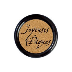 061399 PCB ROND MET RAND PAG JOYEUSES PÂQUES Ø 3CM 88ST ***S/CD***