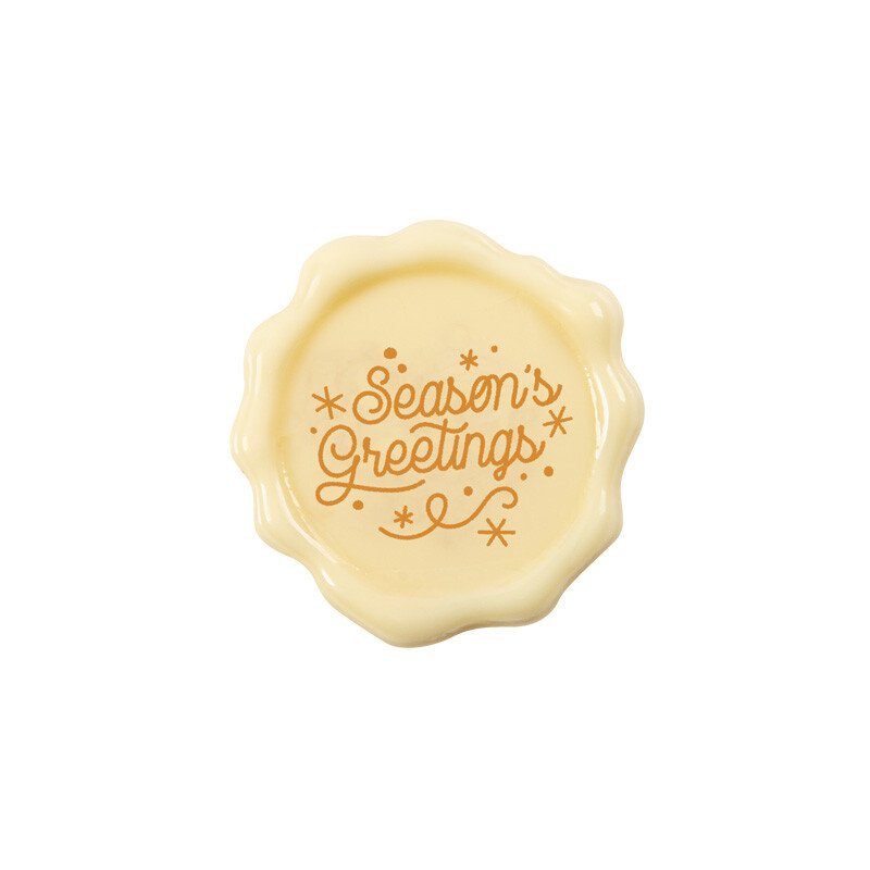 2015812 SEASON S GREETINGS STAMP 3.8CM 120PCS ***S/CDE***