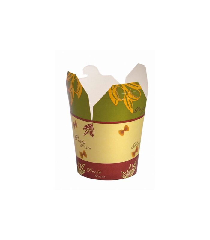 RONDE PASTA-HOORN MET PASTA-DECORATIE 750ML 93X98X95MM 50 STUKS 