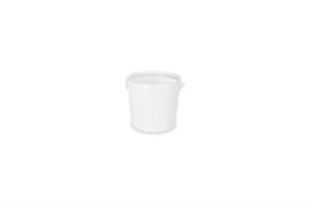 SEAU PLASTIQUE ALIMENTAIRE BLANC   5.8L A/COUVERCLE&ANSE PLASTIQUE